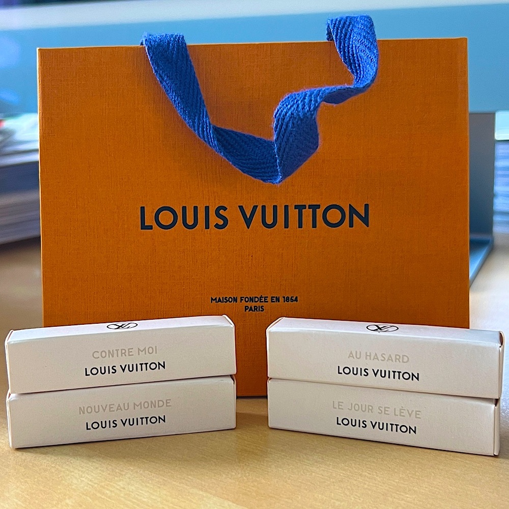 Louis Vuitton Eau de Parfum (Variety of 4, Bag included). All New, Never Used.